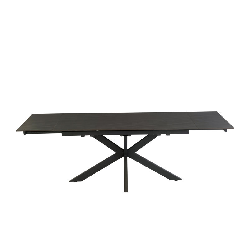 Extendable Metal Base Dining Table