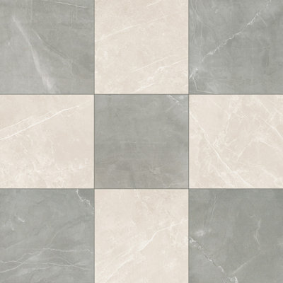 Tuscany Checkerboard 12X12 Amani Grey And Dolomia