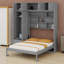 Lit escamotable avec armoire supérieure, tablettes et garde-robe Murphy-192899334