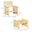 Evvy Wood Outdoor Lounge Chair with Ottoman