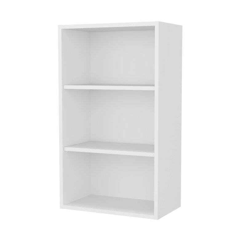 Armoire murale blanche avec rangement ouvert