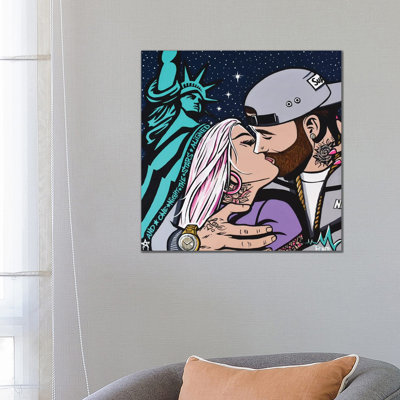Midnight Ferry Love by Hybrid Life Art - Wrapped Canvas Print