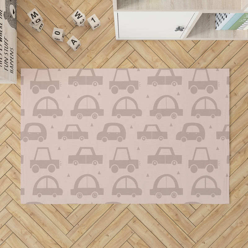Tapis de jeu pour enfants Driveway, Rectangle 5 pi x 7 pi, Rose