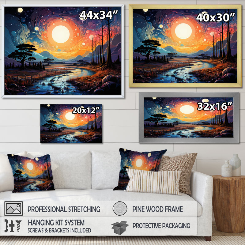 «Power Lines Enchanted Wires I», reproduction sur toile, Toile tendue, H 16 po x l 32 po x P 1 po