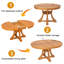 Ensemble de table de salle à manger extensible 5 pièces pour 4, table de cuisine ovale de 47 à 59 pouces avec 4 chaises de salle à manger rembourrées beiges, dossiers courbés, ensemble de mobilier de salle à manger moderne-540625402