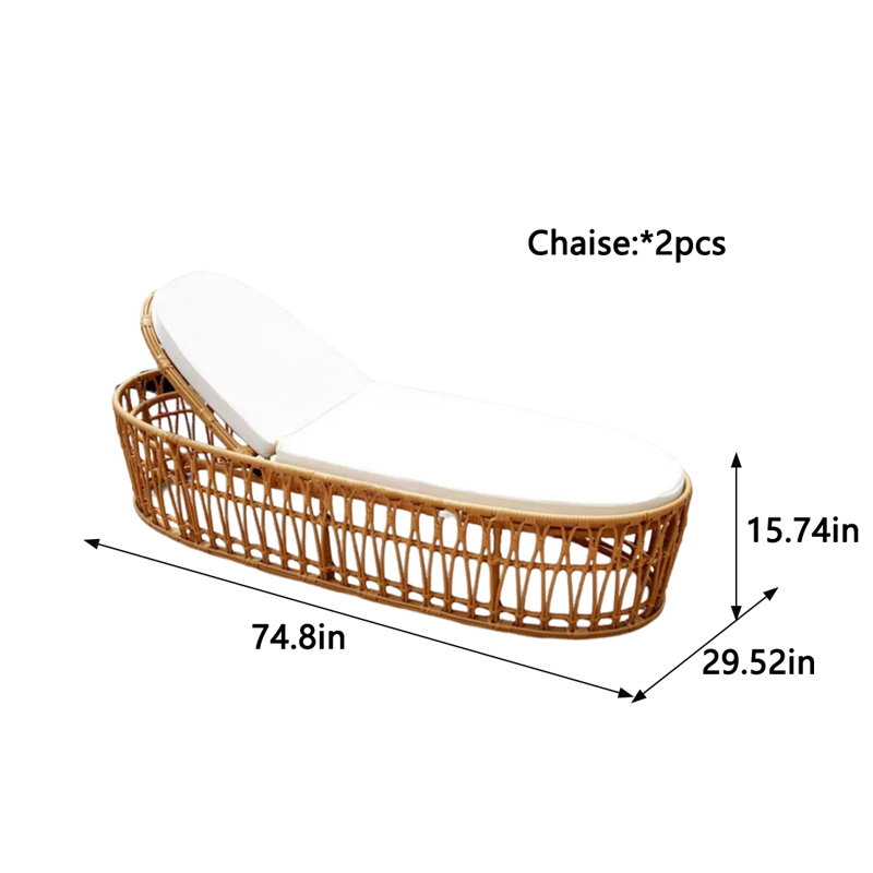 Chaise de plage d'extérieur inclinable pour l'extérieur