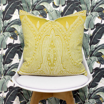 Han Paisley Square Throw Pillow Cover