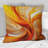 Orange Abstract Warm Fractal Design VII - Fractals Printed Throw Pillow