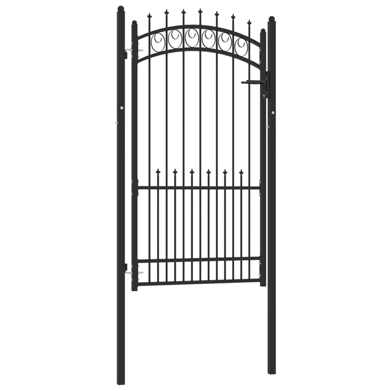 Nessie 259.08 cm W Gate Fencing, 175cm H x 102cm W, Black