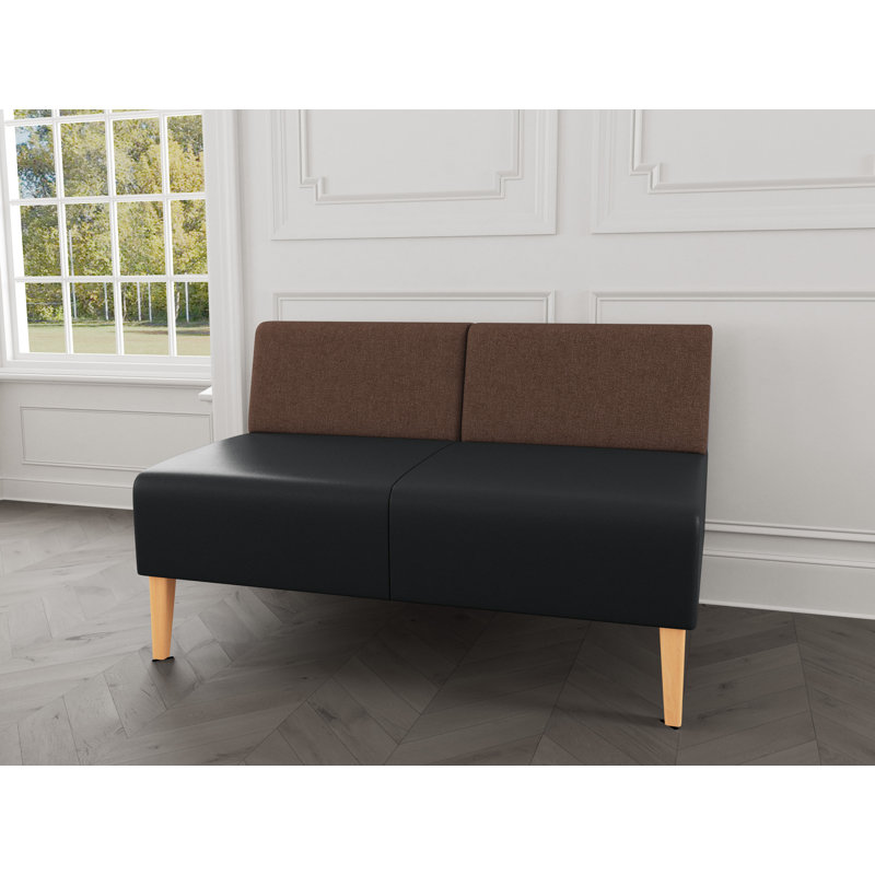 Causeuse sans accoudoirs Luxe Lounge, Bois naturel, Archetype Café / Modène graphite