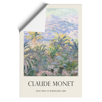 Palm Trees At Bordighera by Claude Monet - No Frame Print