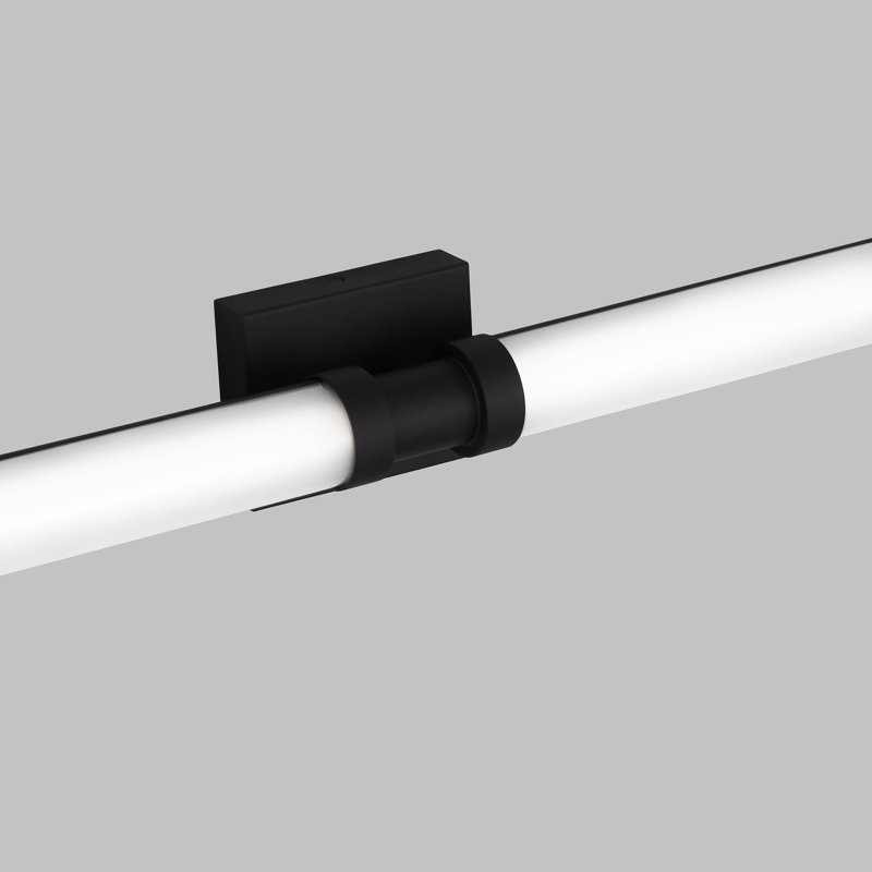 Hasley Single Frosted Dimmable LED Vanity Light, Midnight Black