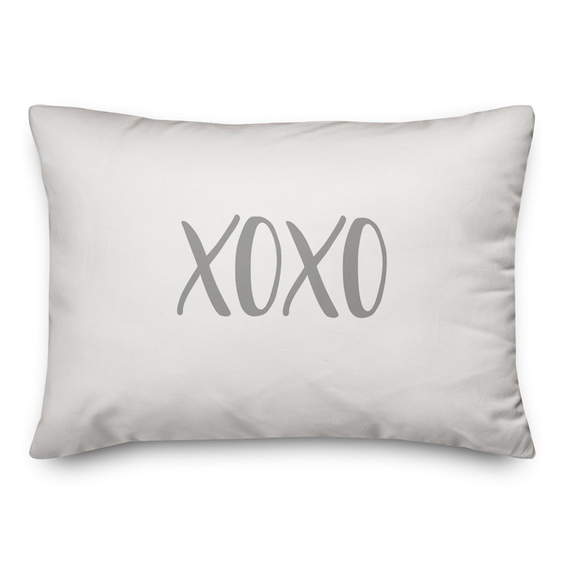  Coussin Xoxo, Gris / blanc