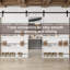 Porte de grange double 84 "en bois et bibliothèque apprêtée avec trousse de quincaillerie de fixation-103256419