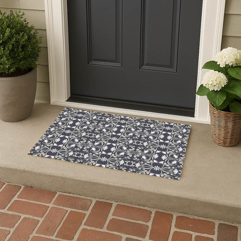 Savanah Outdoor Doormat, Charcoal, 24" W x 17" L