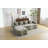 L-Shape Sectional Sofa with Curved Chaise-111842190