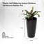 Pot de fleurs en plastique avec réservoir-87829414