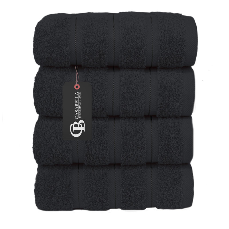 Casabella Luxury Hand Towel, Black