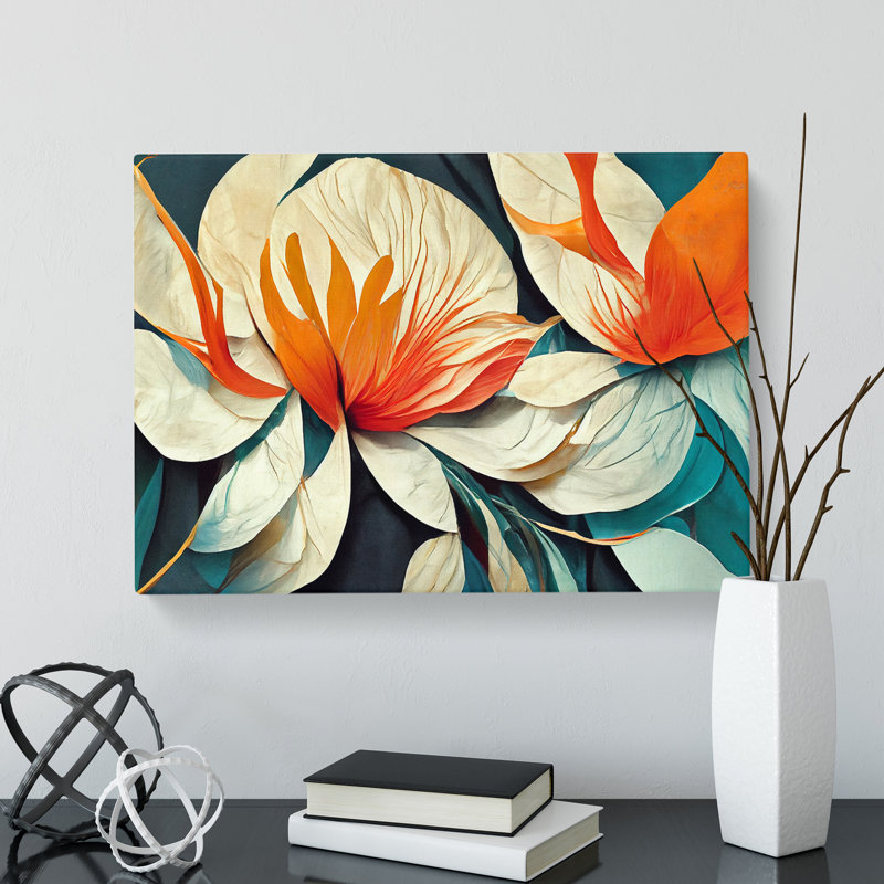 Modern Abstract Flowers Vol.5 - Wrapped Canvas, 35cm H x 50cm W x 3cm D