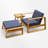 Outdoor Solid Wood Lounge Chair Set-1173672231