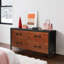 Armoire de rangement industrielle de style industriel contre le mur Armoire de rangement rétro en fer salon (noir / brun)