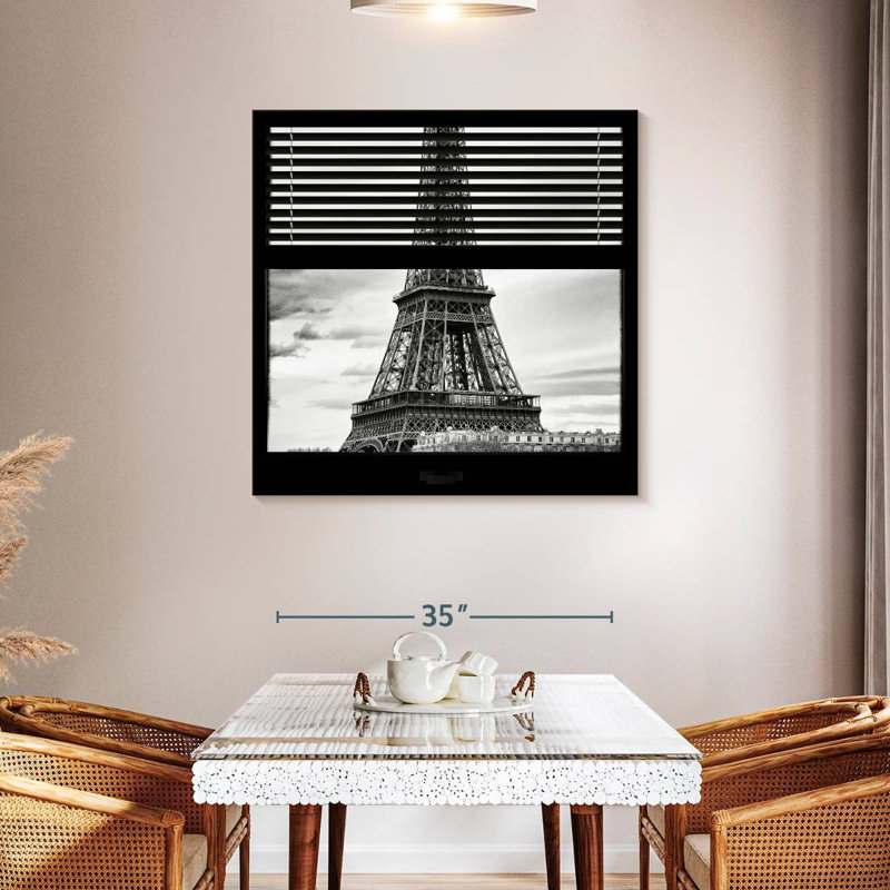 Nicci Eiffel Through The Blinds, 20" H x 20" W