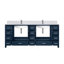 84 In. W X 22 In. D Double Bath Vanity With Carrara Marble Top And Faucet-597960173-597960175