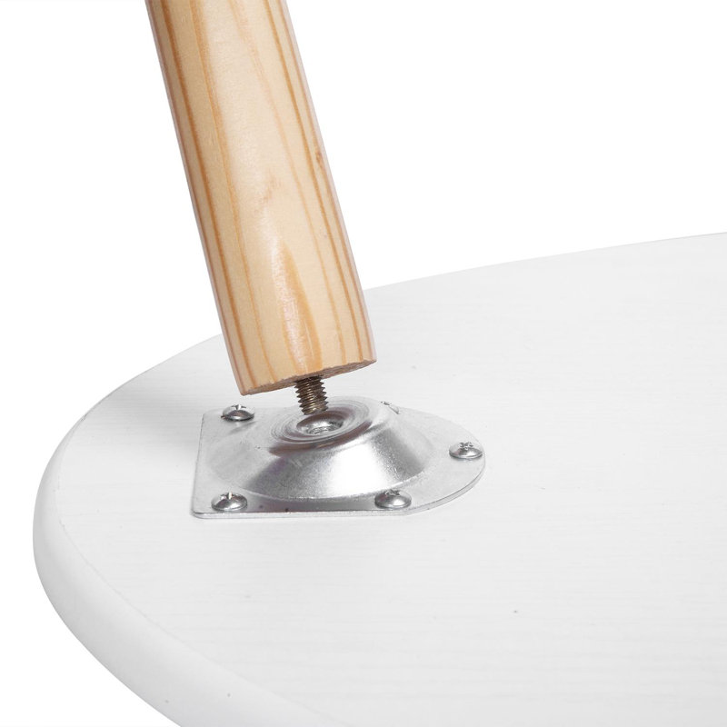 Table basse gigogne 3 pieds Dacian, Naturel, Blanc