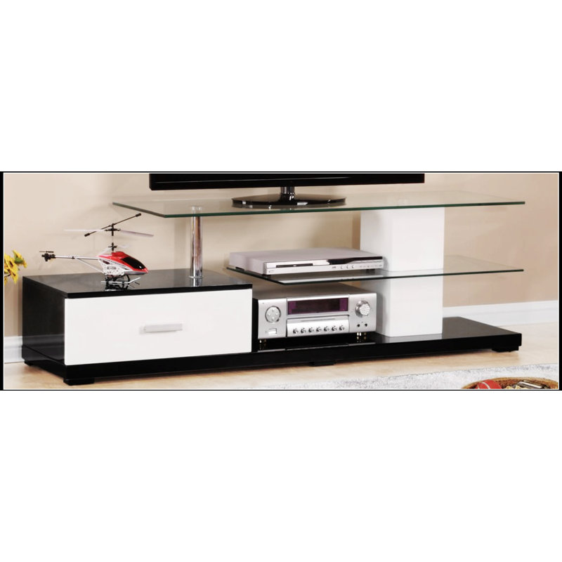 Ivana & Finish Multi-Functional Rectangular TV Stand with Stable Support and Open Storage Shelves