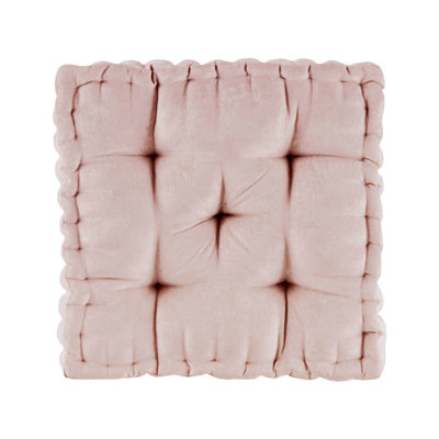 Poly Chenille Tufted Square Floor Pillow Cushion
