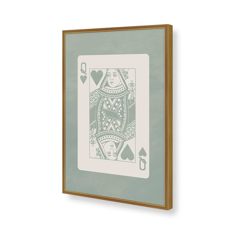 Imprimé carte grand sauge, Or poli, H 11,25 po x l 9,25 po