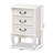 Deanthony 3-Drawer Nightstand in White Finish With Brass Handles, 27.56'' H X 18.9'' W X 13.78'' D