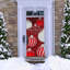 Bannière de porte de Noël 36 po x 80 po Red Ornaments