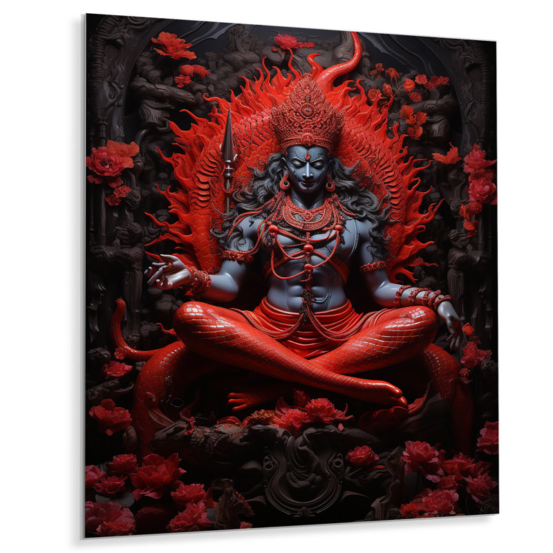 «Hinduism Vishnus Vibrant Vermilion» sur, H 32 po x l 24 po x P 1 po