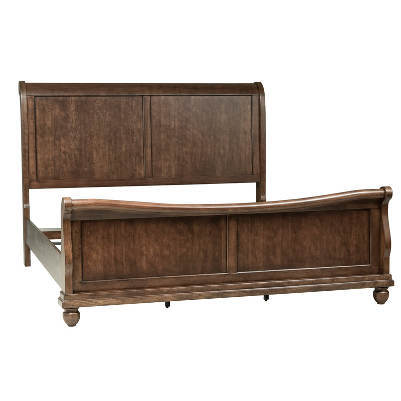 Kaulder Sleigh Bed, California King, Rustic Cherry