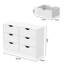 Commode 6 tiroirs pour chambre à coucher avec 6 tiroirs en tissu, commode avec grand organisateur, commode à 6 tiroirs pour garde-robe, salon, couloir-1349854366