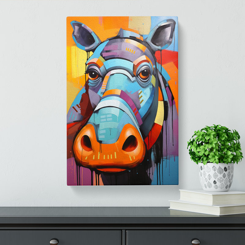 Hippo Constructivism - Print, 50cm H x 35cm W x 3cm D