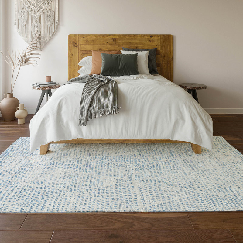 Tapis en denim de qualité supérieure lavable à la machine Cerrito AMF591, Rectangle 10 pi x 14 pi