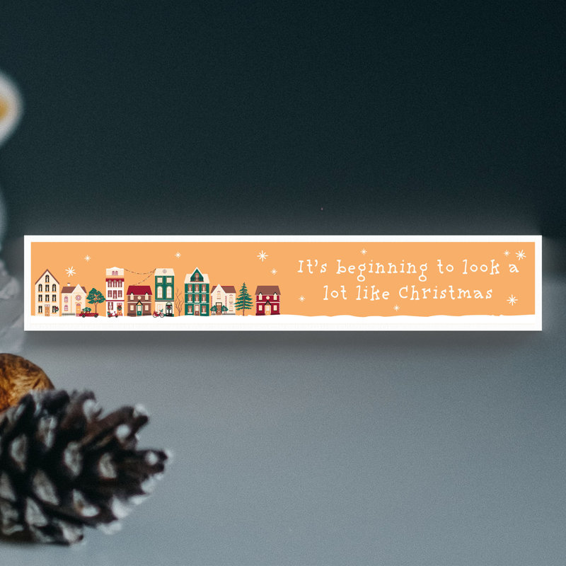 Xmas Its Beginning to Look Like Christmas Wooden Memento Block