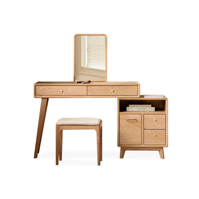 Makeup Vanity with mirror,6 drawers,1 chair