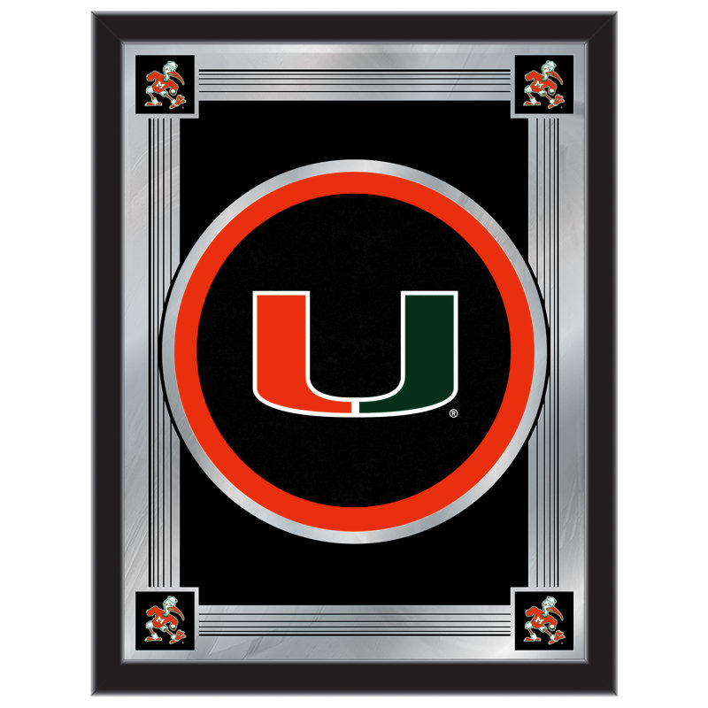 NCAA Logo Mirror, impression encadrée, Miami