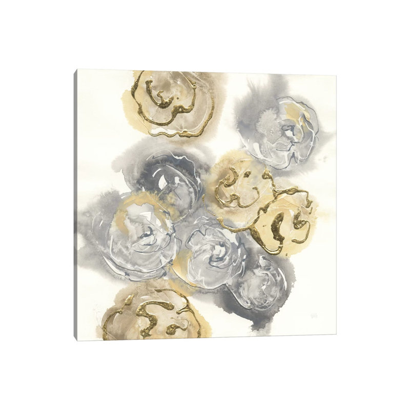Gold Edged Neutral I by Chris Paschke - Wrapped Canvas Painting, 30.48 cm H x 30.48 cm W