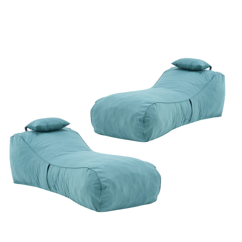 Fauteuil à billes avec repose-tête Brody, Sarcelle
