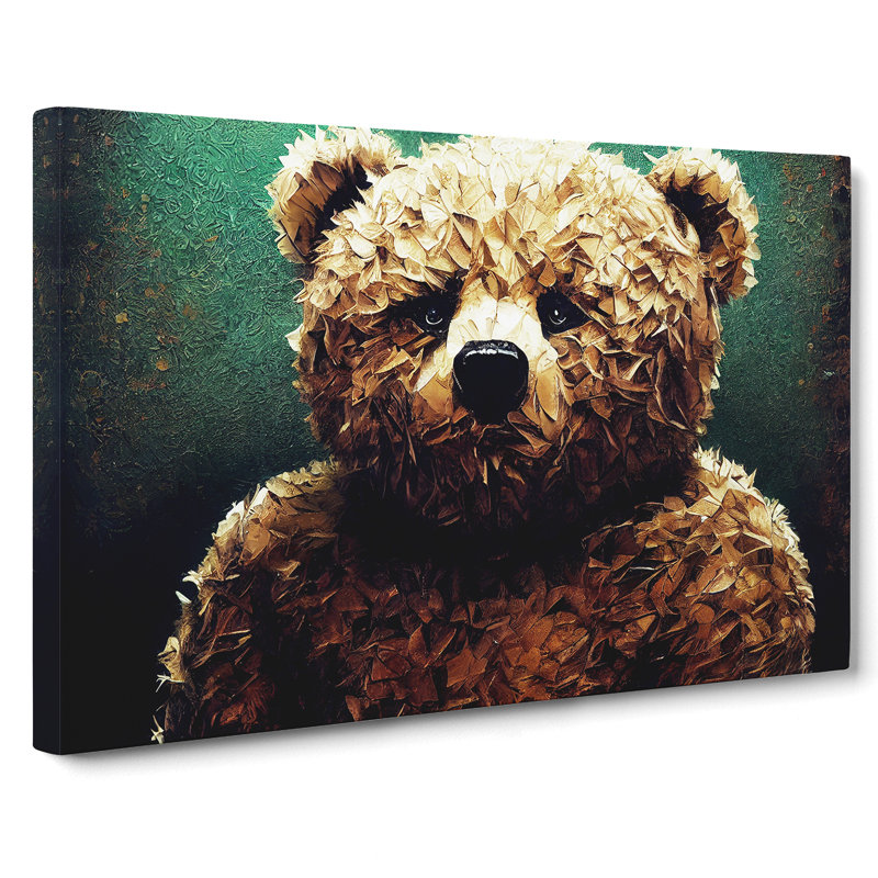 Glorious Teddy Bear - Wrapped Canvas, 35cm H x 50cm W x 3cm D