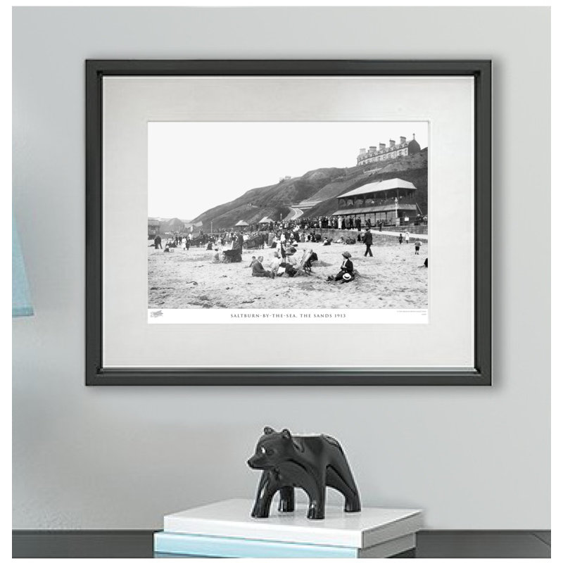Saltburn By The Sea, The Sands 1913 - Single Picture Frame Print, 40cm H x 50cm W x 2.3cm D