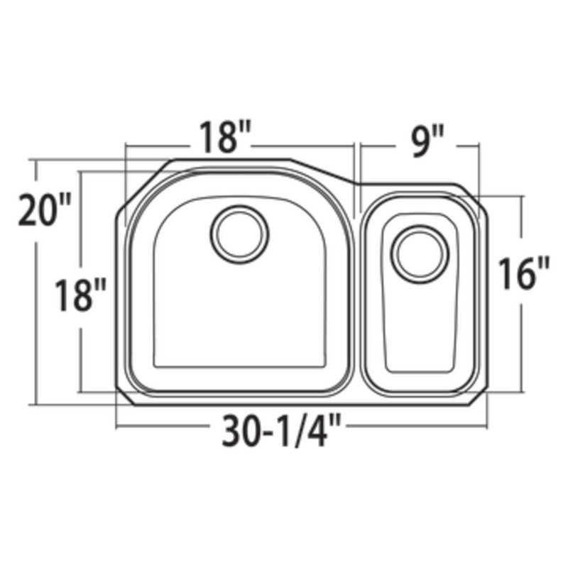 1800 Series Double Bowl Kitchen Sink