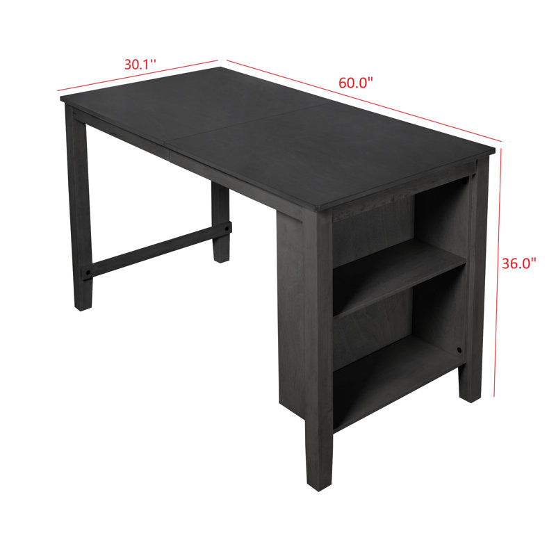 Aridna 4 - Person Four Leg Dining Set, Black/Black
