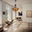 5-light Dimmable Vintage Tiffany Stained Glass Chandelier