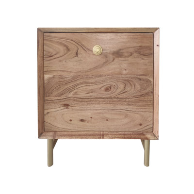 Carena 40cm W Solid Wood Bedside Table