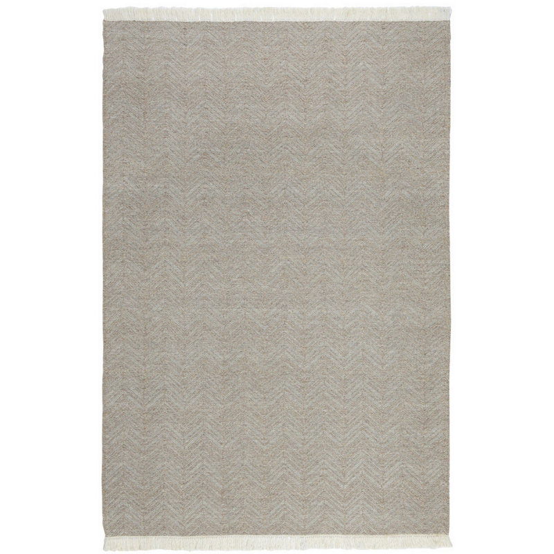 Dune Gray Herringbone Flat Woven 5' x 8' Indoor/Outdoor Rug